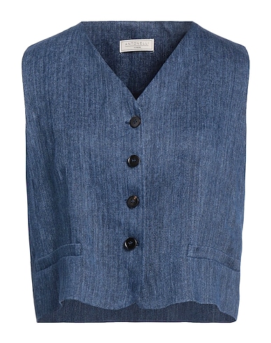 ANTONELLI Vest BLU 93% Cupro, 7% Elastane