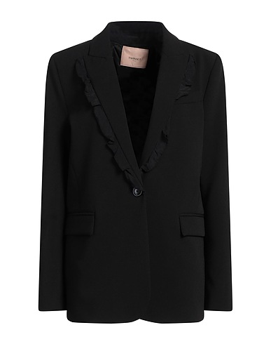 TWINSET Blazer Black 67% Polyester, 30% Viscose, 3% Elastane