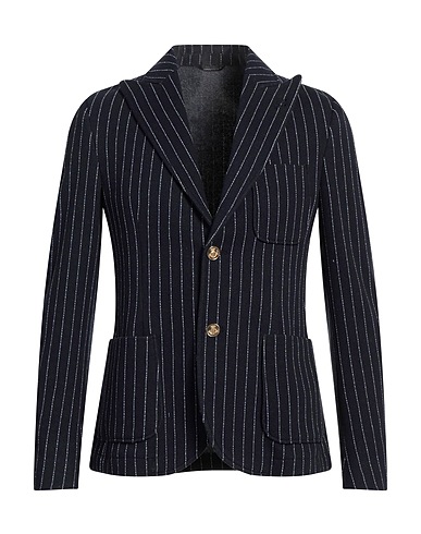 GREY DANIELE ALESSANDRINI Blazer Midnight blue 60% Polyester, 40% Cotton