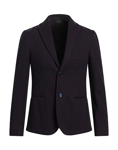 GREY DANIELE ALESSANDRINI Blazer Midnight blue 60% Polyester, 40% Cotton
