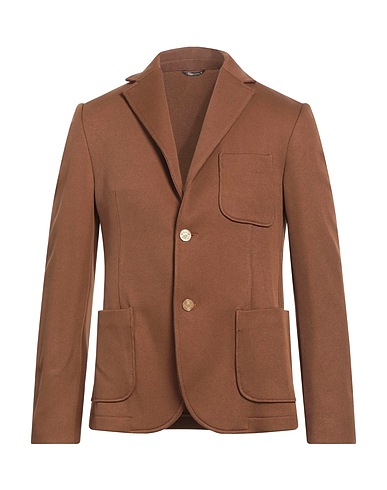 GREY DANIELE ALESSANDRINI Blazer Marrone 95% Poliestere, 5% Elastan
