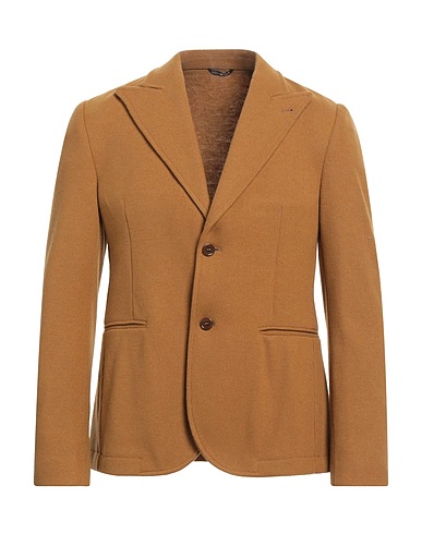 GREY DANIELE ALESSANDRINI Blazer Mustard 60% Polyester, 20% Acrylic, 20% Viscose