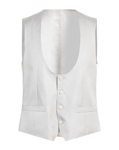 CORNELIANI Anzugweste Hellgrau 100% Seide