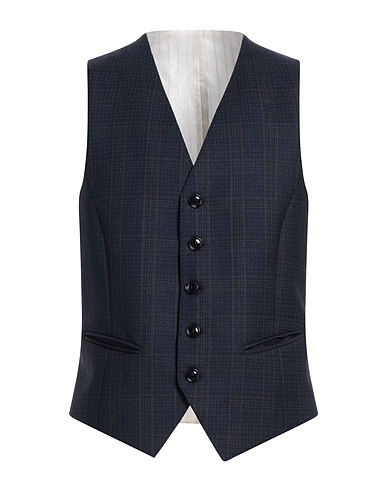 TRUSSARDI Waistcoat Midnight blue 100% Virgin Wool