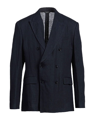 DOLCE&GABBANA Blazer Navy blue 100% Linen
