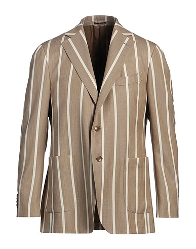 LARDINI Blazer Sand 71% Wool, 15% Silk, 14% Linen