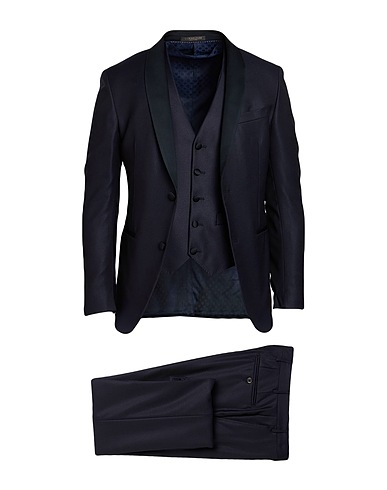 CORNELIANI Suits Midnight blue 80% Virgin Wool, 20% Silk