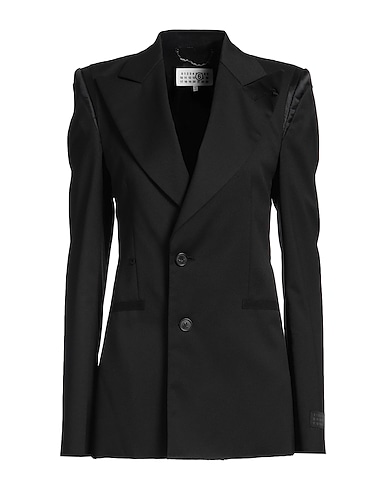 MM6 MAISON MARGIELA Blazer Black 69% Polyester, 30% Viscose, 1% Elastane