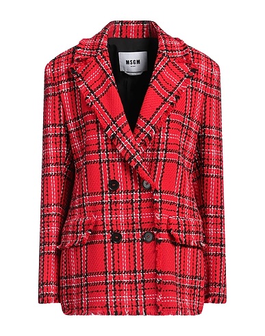 MSGM Blazer Red 68% Cotton, 24% Acrylic, 8% Polyester