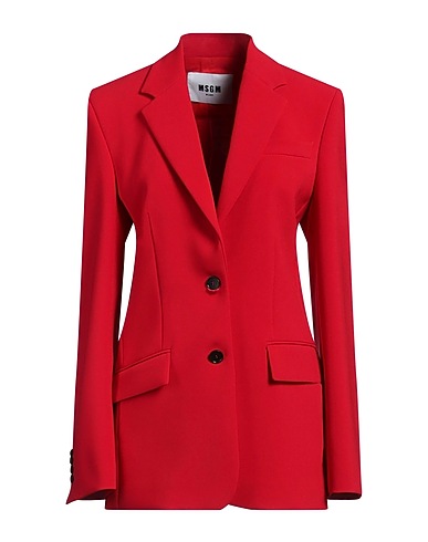 MSGM Giacca Rosso 93% Poliestere, 7% Elastan