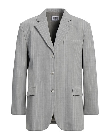 MOSCHINO JEANS Blazer Light grey 55% Polyester, 43% Virgin Wool, 2% Elastane
