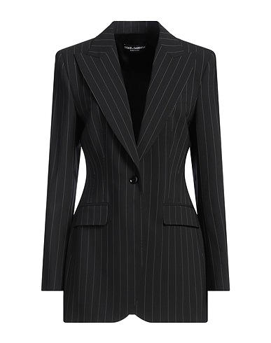 DOLCE&GABBANA Blazer NERO 96% Virgin Wool, 4% Elastane