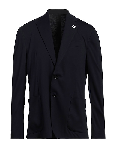 LARDINI Blazer Midnight blue 100% Wool