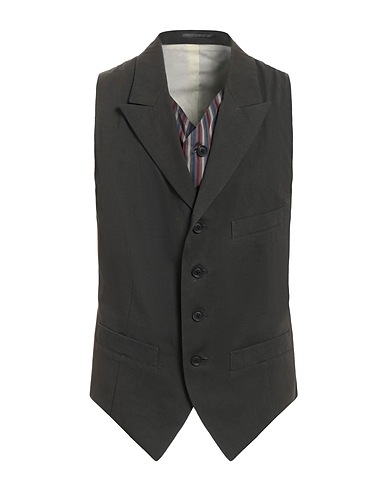 YOHJI YAMAMOTO POUR HOMME Waistcoat Grey 100% Cotton, Cupro, Polyester