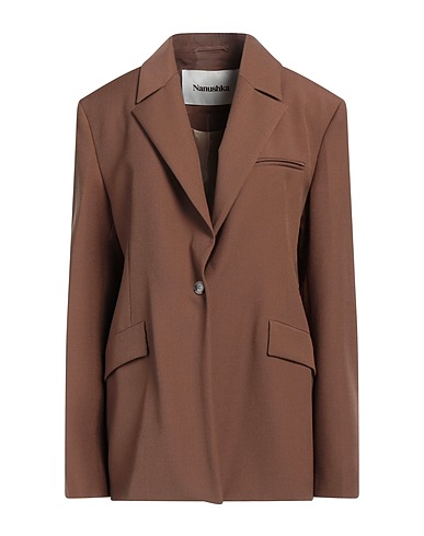 NANUSHKA Blazer Khaki 68% Recycled polyester, 29% EcoVero™ viscose, 3% Elastane