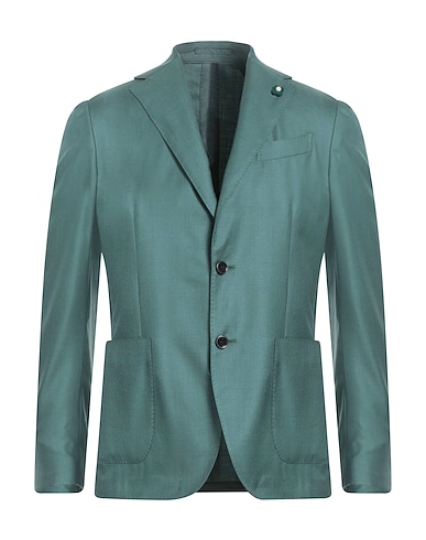 LARDINI Blazer Dark green 60% Cashmere, 40% Silk