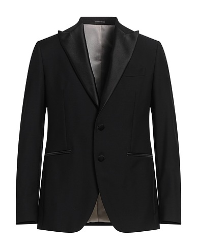 AL DUCA D'AOSTA Blazer Nero 100% Lana Vergine
