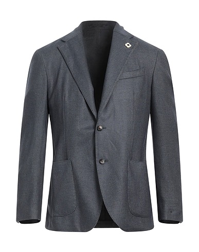 LARDINI Blazer Slate blue 48% Lyocell, 48% Wool, 4% Polyester