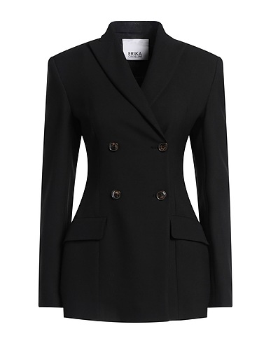 ERIKA CAVALLINI Blazer Black 96% Viscose, 4% Elastane, Polyester