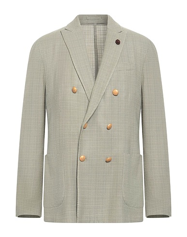 LARDINI Blazer Military green 96% Wool, 4% Silk