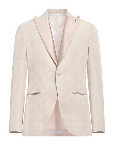 LARDINI Blazer Beige 61% Viscose, 39% Polyester, Silk