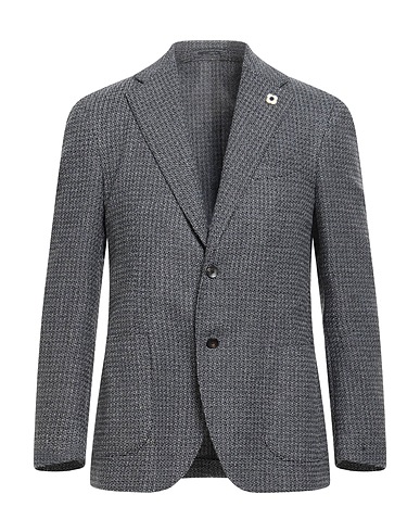 LARDINI Blazer Black 62% Wool, 23% Cotton, 15% Polyamide