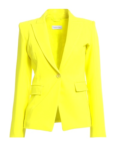 PATRIZIA PEPE Blazer Yellow 89% Polyester, 11% Elastane