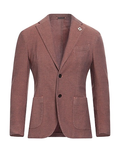 LARDINI Blazer Light brown 99% Cotton, 1% Elastane