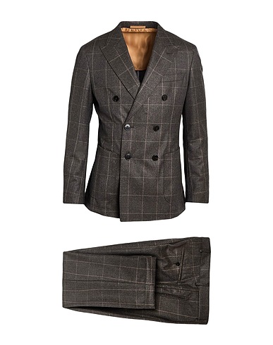 BOSS Suits Charcoal 100% Virgin Wool