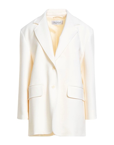 MAX MARA Blazer Cream 96% Virgin Wool, 4% Elastane