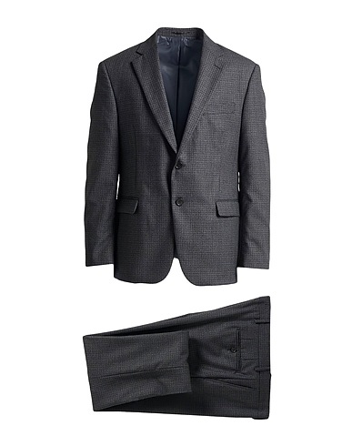 HERMAN & SONS Suits Black 100% Wool