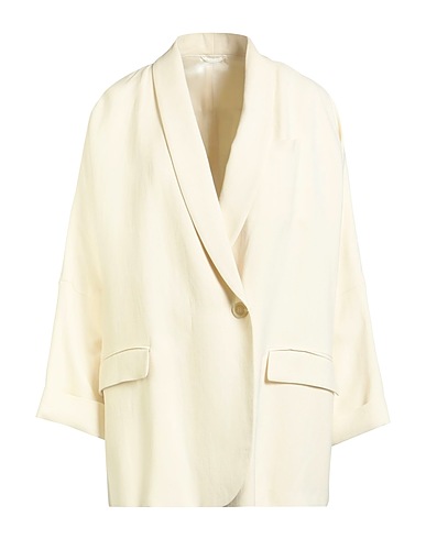 BRUNELLO CUCINELLI Blazer Cream 73% Viscose, 27% Linen