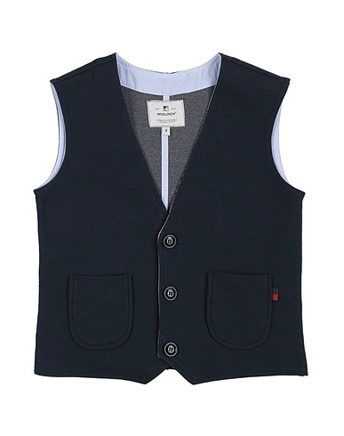 WOOLRICH Suit vest Midnight blue 85% Cotton, 12% Polyester, 3% Elastane