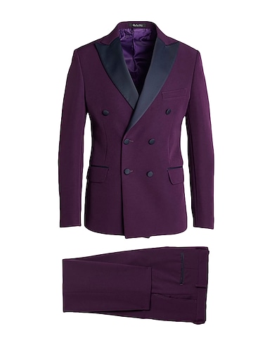 TAKESHY KUROSAWA Suits Plum 94% Polyester, 6% Elastane