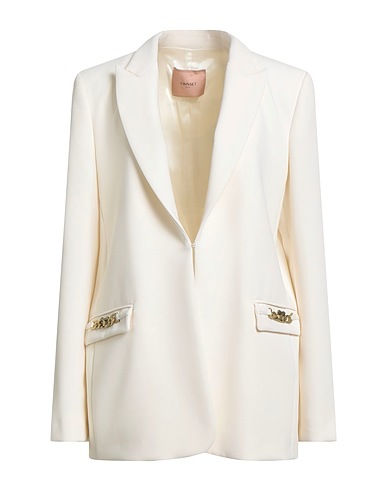 TWINSET Veste Blanc cassé 70% Polyester, 23% Viscose, 7% Élasthanne