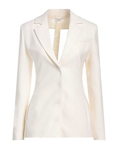 ALESSANDRO VIGILANTE Blazer Off white 98% Virgin Wool, 2% Elastane