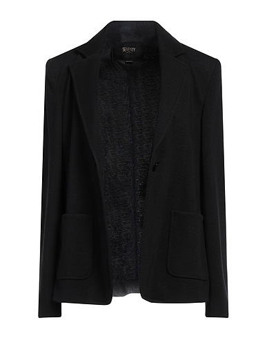 SEVENTY VENEZIA Blazer Black 33% Wool, 33% Acrylic, 30% Polyester, 4% Elastane
