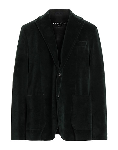 CIRCOLO 1901 Blazer Dark green 80% Cotton, 20% Polyester