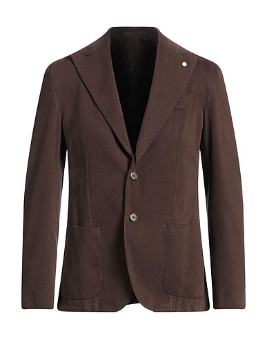 LUIGI BIANCHI Mantova Blazer Chocolate brown 97% Cotton, 3% Cashmere