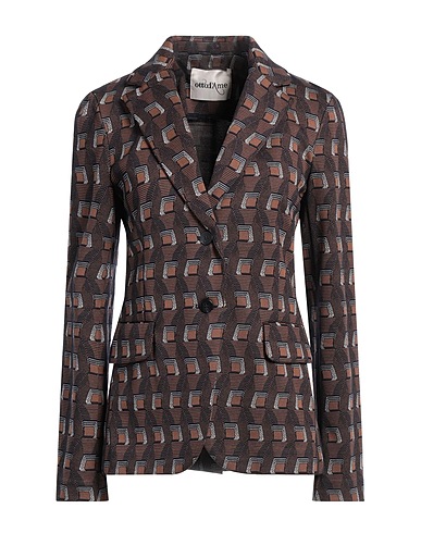 OTTOD'AME Blazer Brown 39% Polyester, 34% Polyamide, 21% Viscose, 6% Elastane