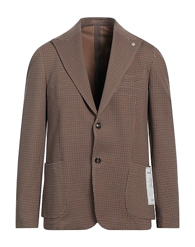 LUCA BERTELLI Blazer Marrone 64% Viscosa, 31% Poliammide, 5% Elastan