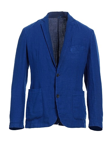 120% LINO Blazer Bright blue 100% Linen
