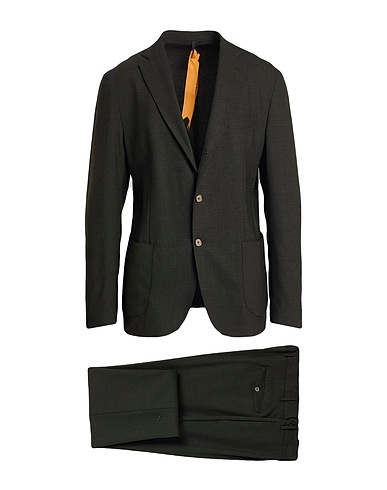 SANTANIELLO Suits Dark green 58% Wool, 38% Polyester, 4% Elastane