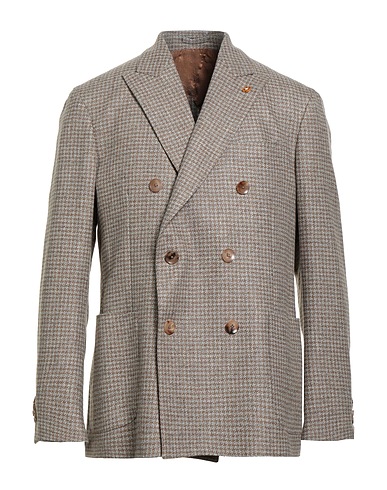 LARDINI Blazer Light grey 95% Virgin Wool, 5% Cashmere