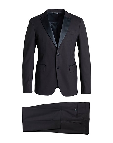 BRIAN DALES Suits Black 54% Polyester, 44% Wool, 2% Elastane