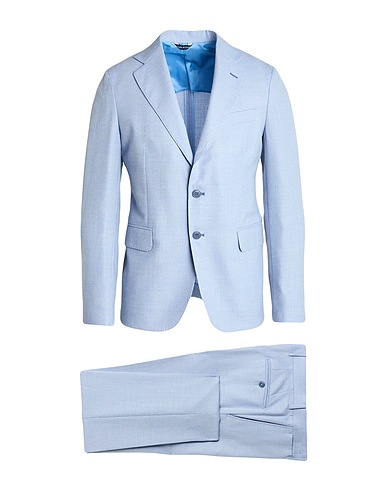 BRIAN DALES Suits Light blue 100% Wool