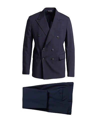 BRIAN DALES Suits Midnight blue 54% Polyester, 44% Wool, 2% Elastane