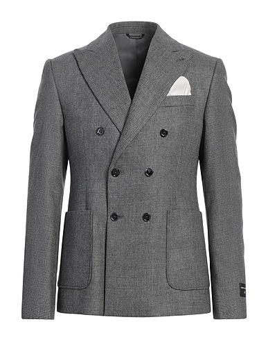 DANIELE ALESSANDRINI Blazer Lead 62% Wool, 19% Acrylic, 16% Polyamide, 3% Cashmere