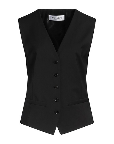 MAX MARA Weste Schwarz 100% Schurwolle, Viskose