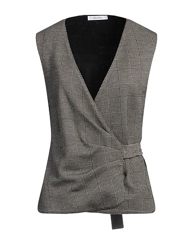 MAX MARA Waistcoat Black 52% Wool, 42% Viscose, 6% Polyamide, Acetate